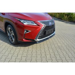 Накладка сплиттер на передний бампер на Lexus RX IV